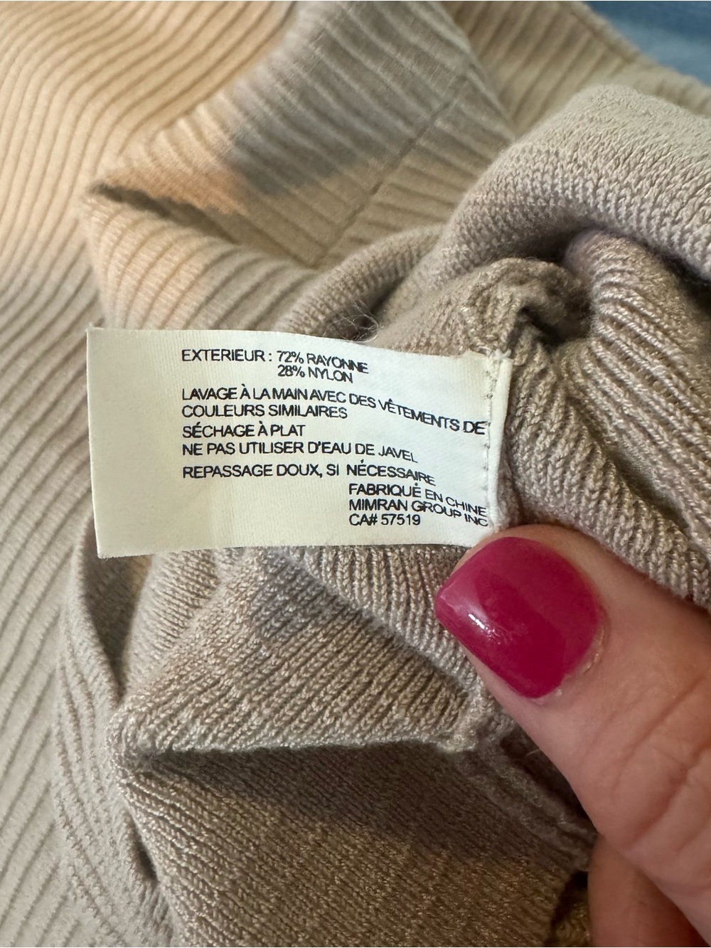 Taupe Ribbed Knit Long Sleeve Bodycon Mini Dress | Size Small | Closet Staple - Picture 8 of 8
